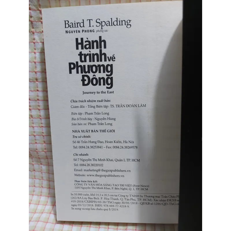 HÀNH TRÌNH VỀ PHƯƠNG ĐÔNG - BAIRD T. SPALDING - Nguyên Phong phóng tác 797620