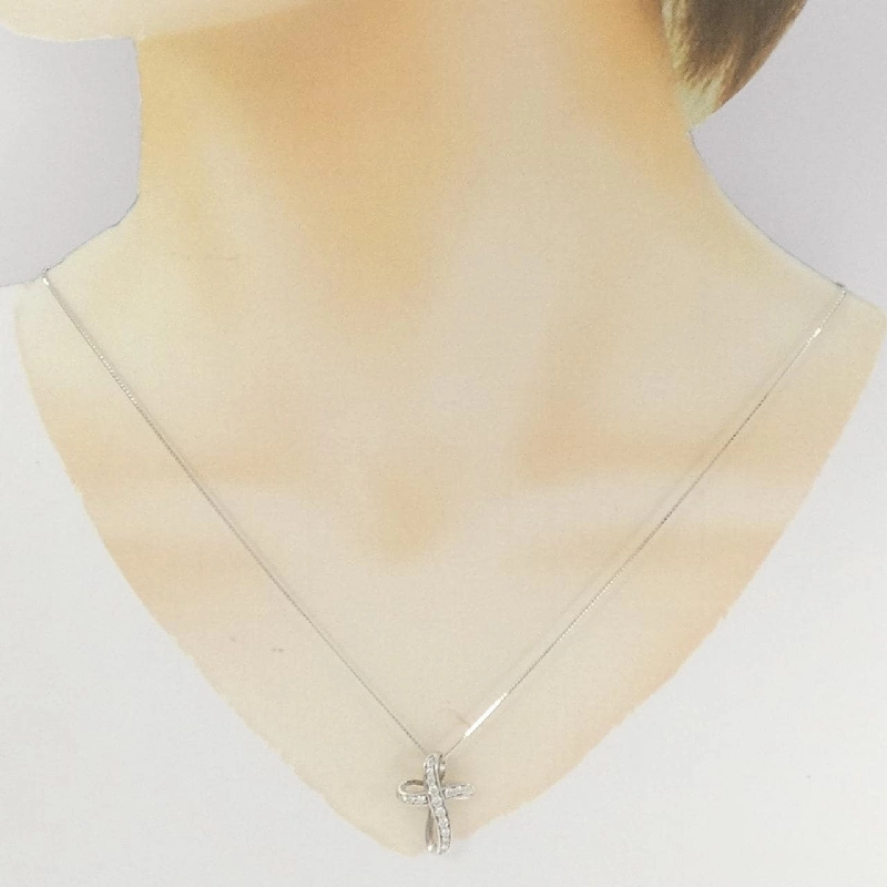 Dây chuyền kim cương 18KWG/K18WG 0.34CT - Hàng hiệu Chính hãng 861238