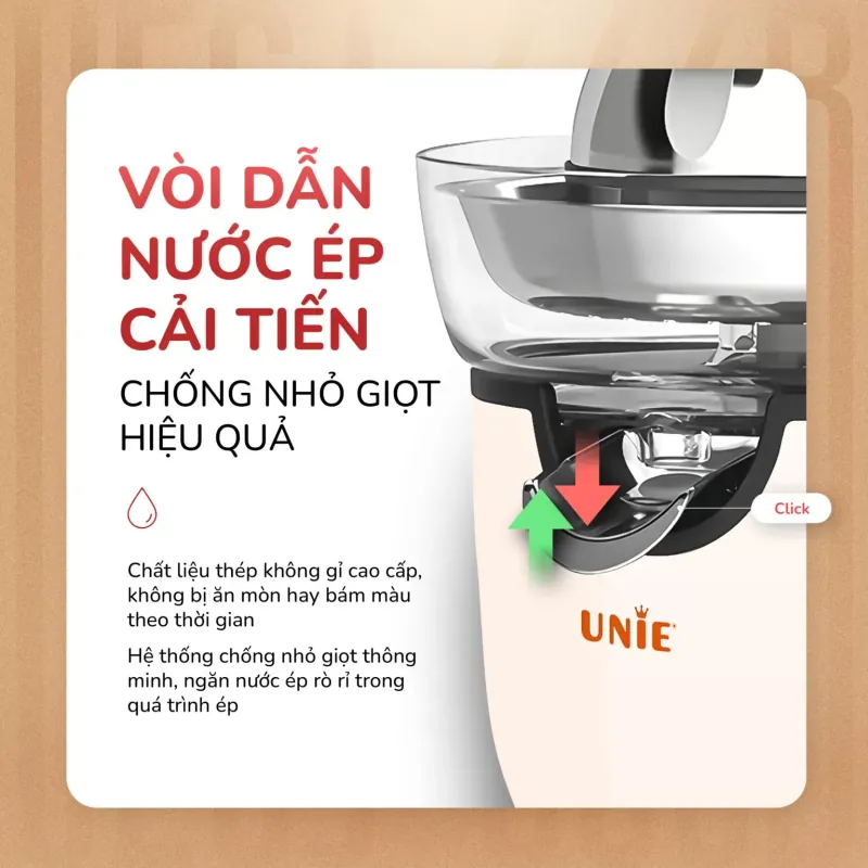 🍹 Máy vắt cam tự động UNIE UECJ-666B – Ép kiệt nước, cực êm, chuẩn healthy mỗi ngày! 715740