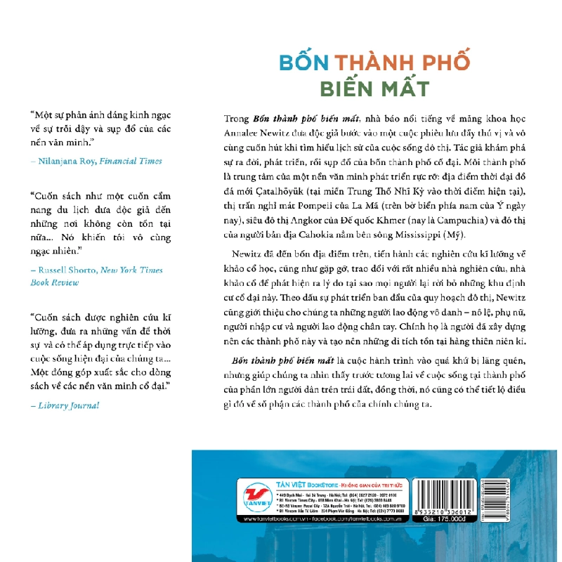 Bốn Thành Phố Biến Mất - Lịch Sử Bí Ẩn Về Kỉ Nguyên Đô Thị - Annalee Newitz 295895