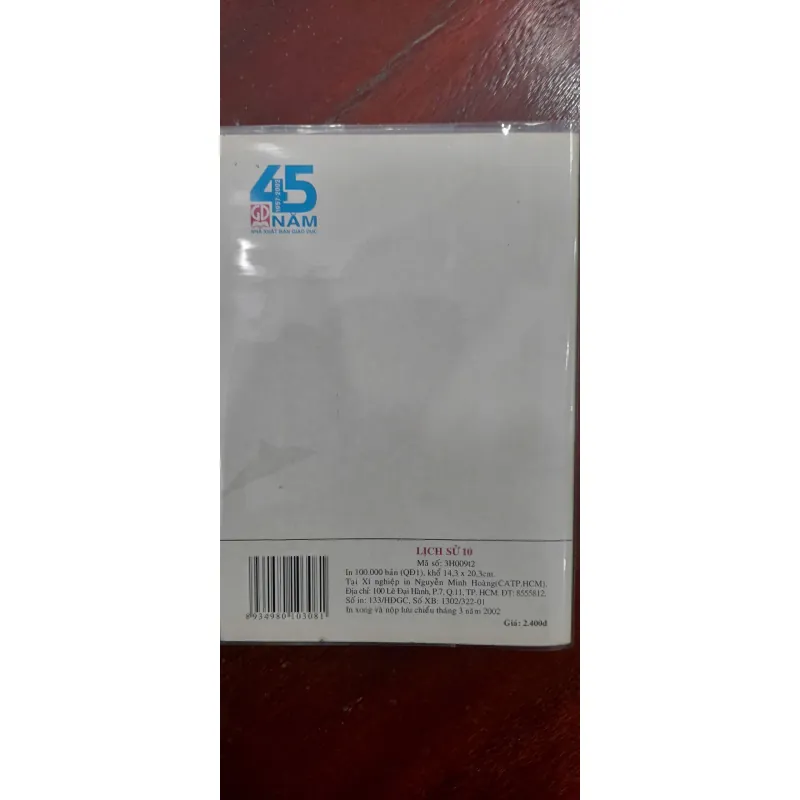 Lịch sử 10, in năm 2002 713592