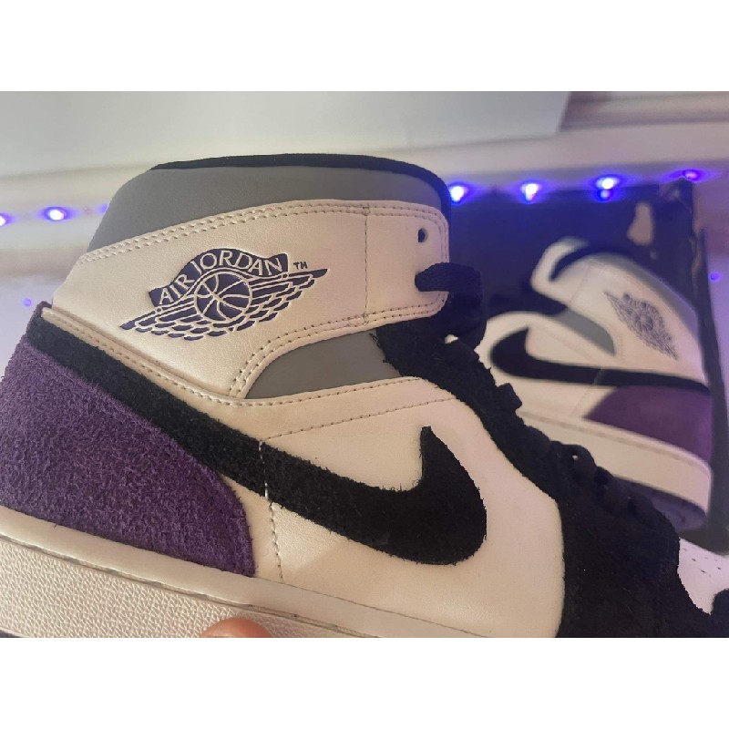 GIÀY THỂ THAO JORDAN 1 MID SE PURPLE HEEL PHỐI MÀU 10163