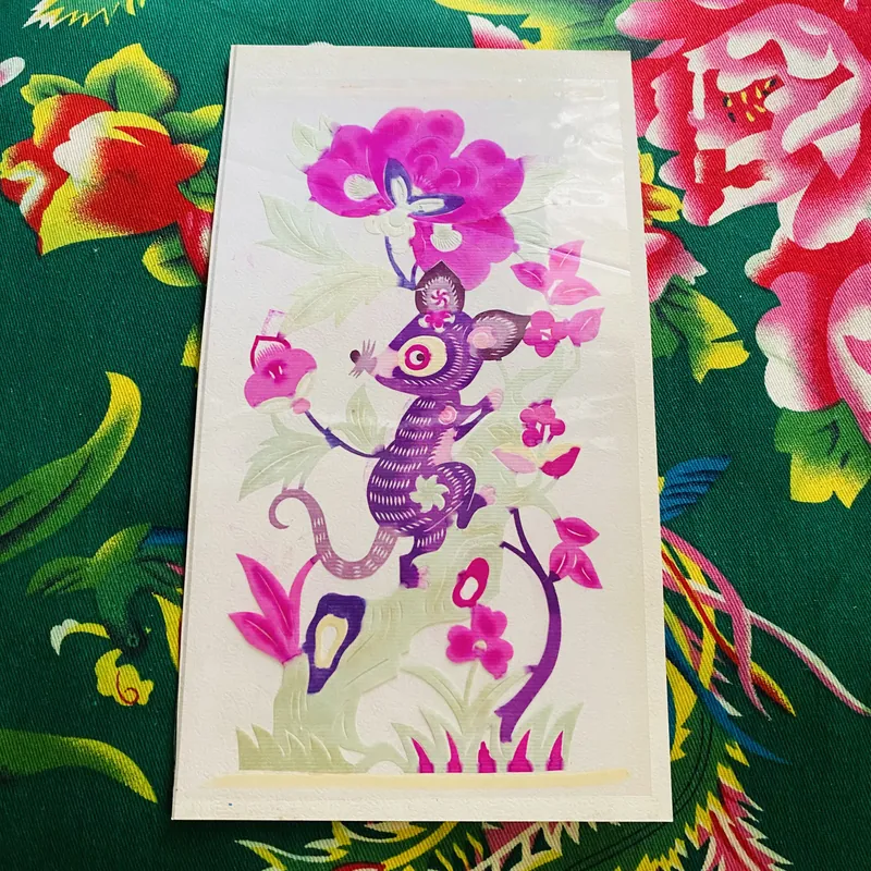 Ảnh nghệ thuật cắt giấy Trung Hoa (con giáp Tý)  731468