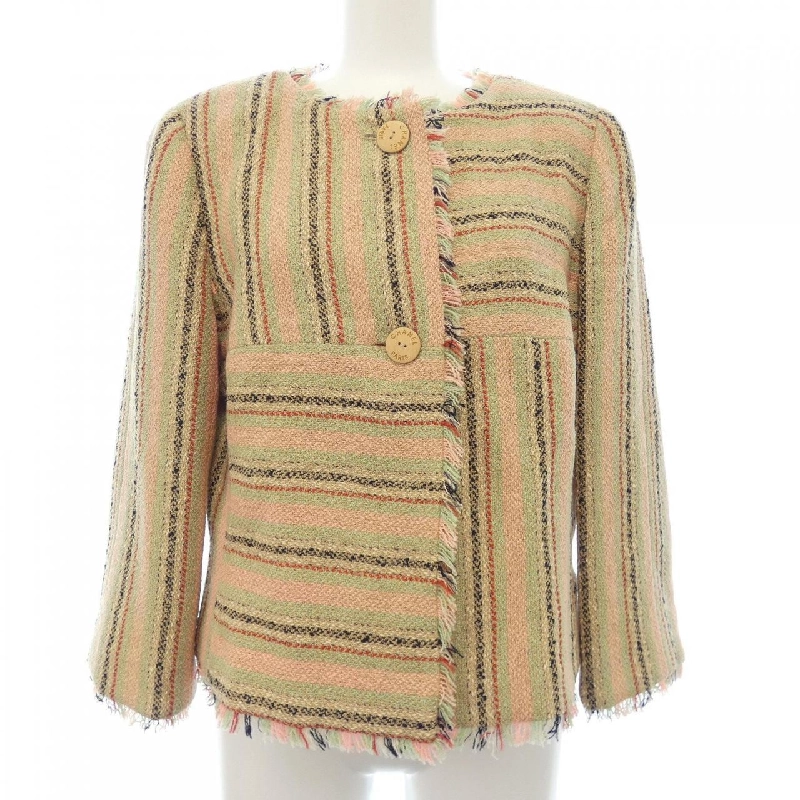 【Vintage】Chanel CHANEL P14911W02585 00C Áo khoác không cổ 633517