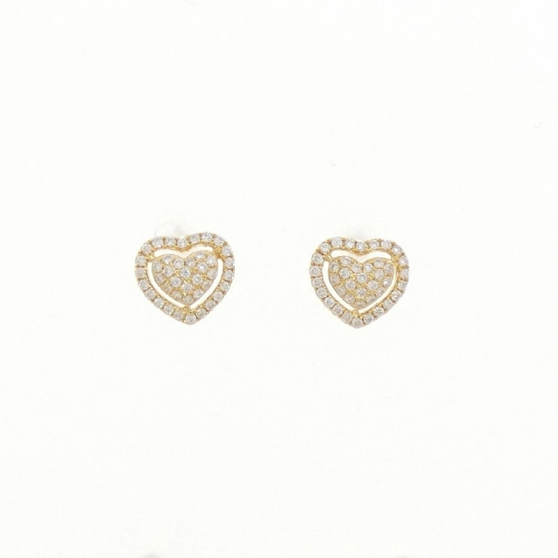 K18YG Bông tai kim cương hình trái tim 0.22CT - Hàng hiệu Chính hãng 875657