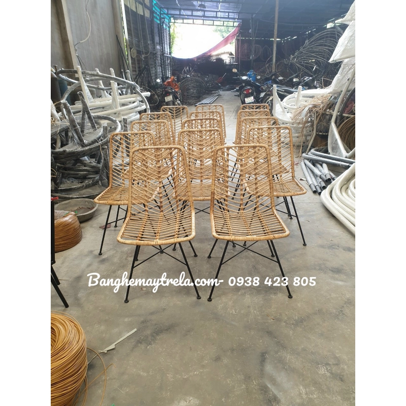 Ghế mây cafe chân sắt giá rẻ 545740