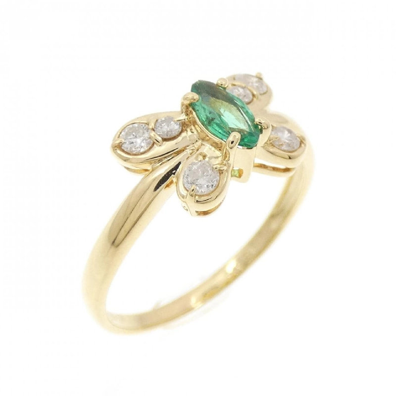 Nhẫn bướm ngọc lục bảo K18YG 0.19CT - Hàng hiệu Authentic 852129