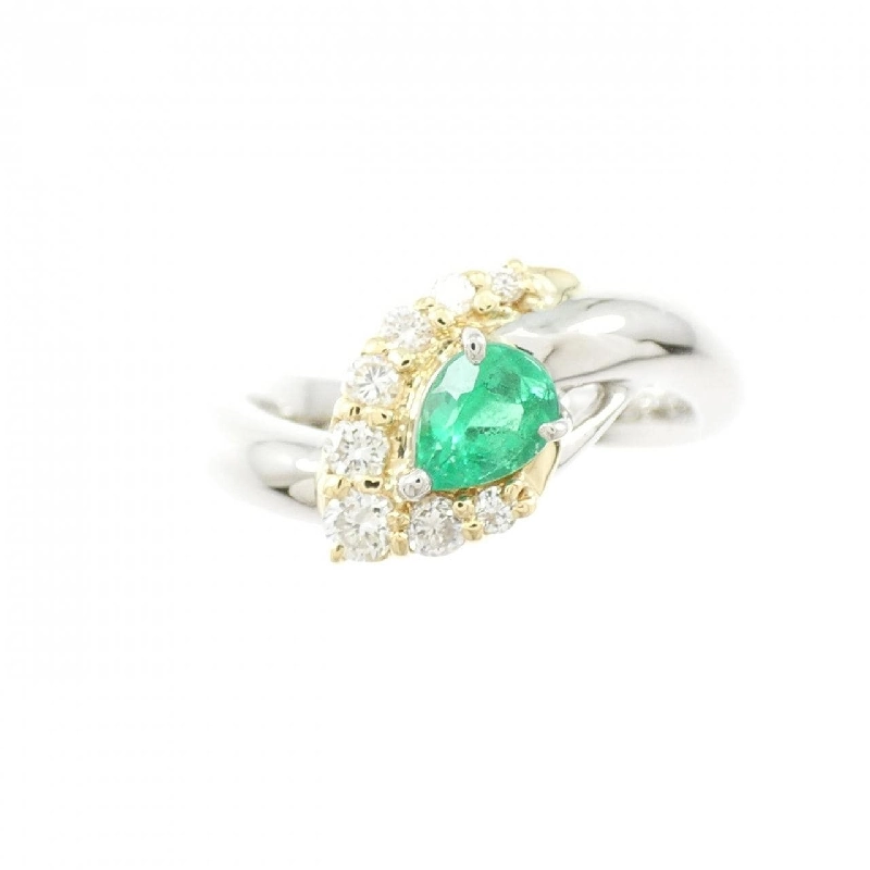 Nhẫn Emerald PT900/K18YG 0.29CT - Hàng hiệu Authentic 851840