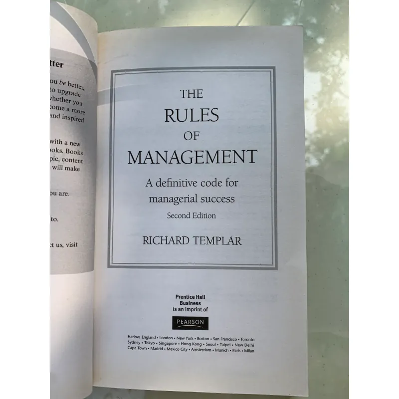 THE RULES OF MANAGEMENT (CÁC NGUYÊN TẮC QUẢN TRỊ) - RICHARD TEMPLAR 789792
