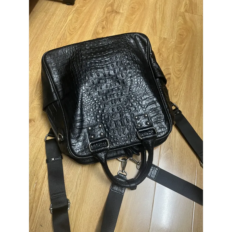 Balo đa năng size 29*30*13 da thật dập vân 2hand 933088