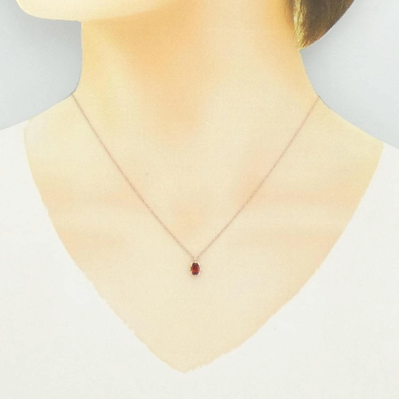 K10PG Garnet Necklace - Hàng hiệu Authentic 856906