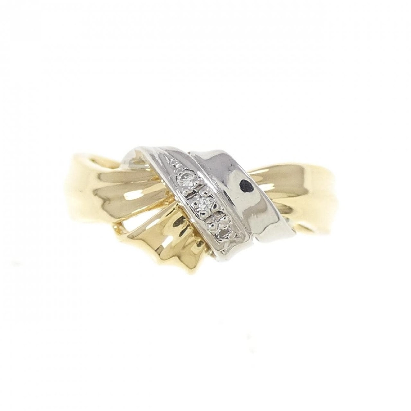 Nhẫn kim cương K18YG/PT900 0.02CT 666719