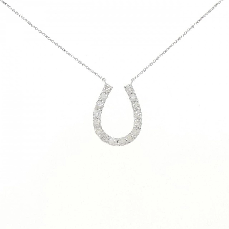 K18WG Dây chuyền kim cương hình móng ngựa 1.05CT - Hàng hiệu Chính hãng 868002