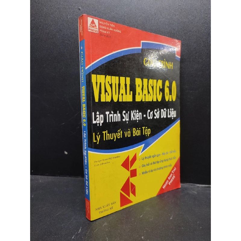 Giáo trình Visual Basic 6.0 lập trình sự kiện - cơ sở dữ liệu năm 2002 mới 70% ố vàng HCM.TN2602 khao học máy tính 923454