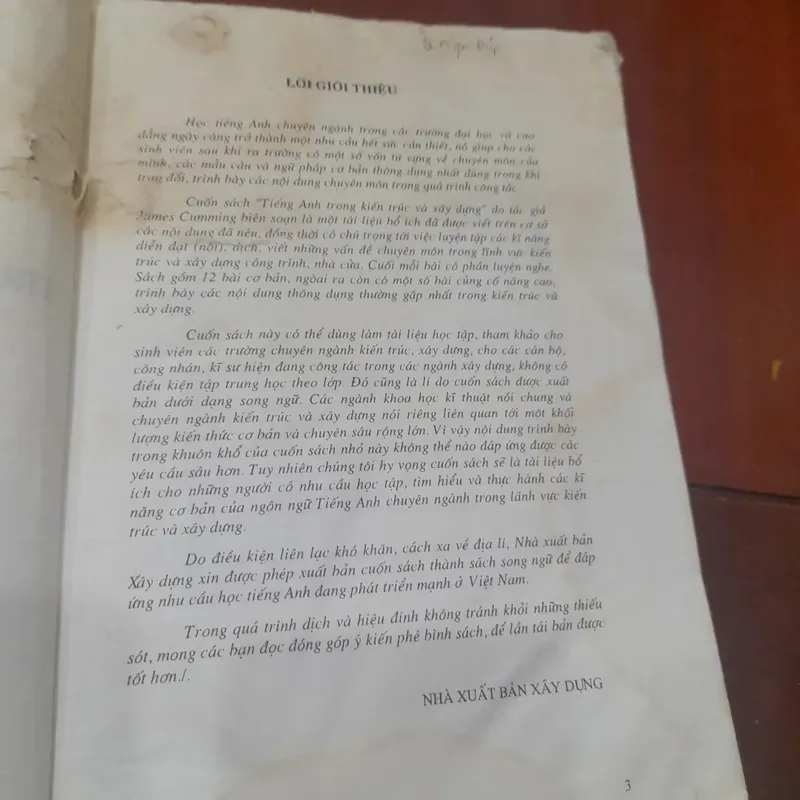 James Cumming - Tiếng Anh trong KIẾN TRÚC VÀ XÂY DỰNG 731617