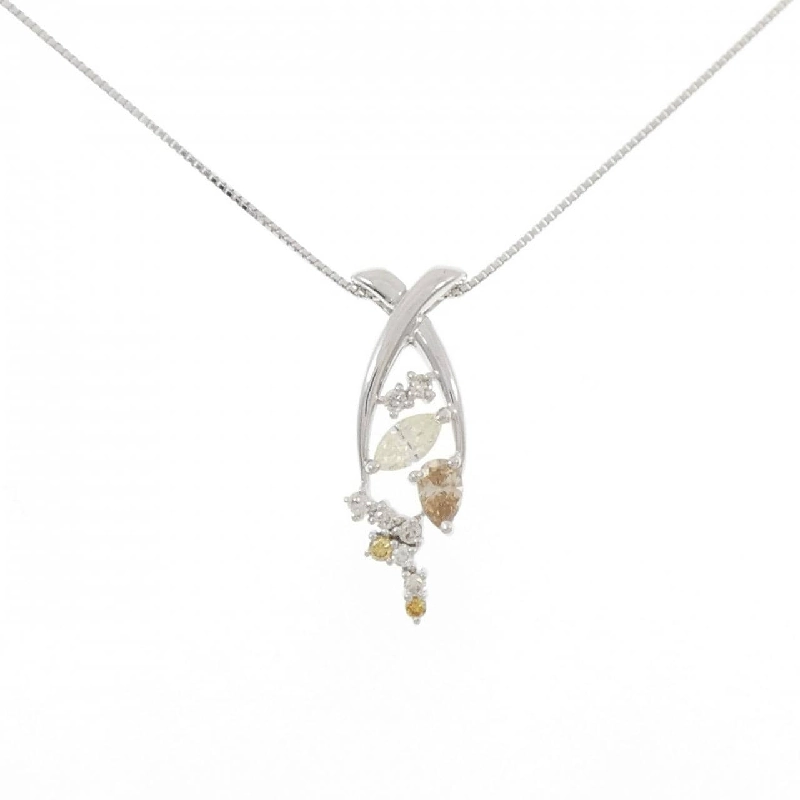 K18WG Dây chuyền kim cương 0.631CT - Hàng hiệu Chính hãng 858452