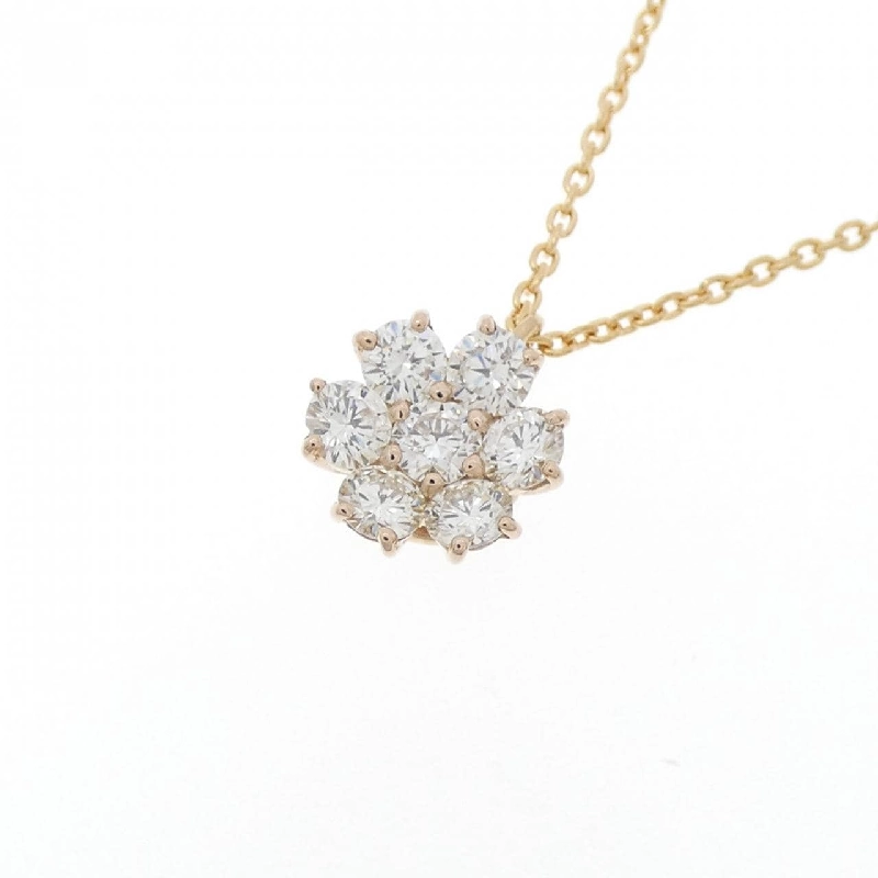 K18PG/K18YG Dây chuyền kim cương hoa 0.50CT - Hàng hiệu Chính hãng 860617