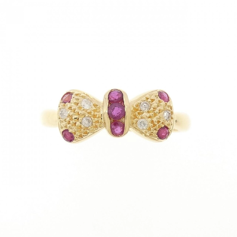 Nhẫn Ruby Ruy-băng K18YG - Hàng hiệu Chính hãng 855279