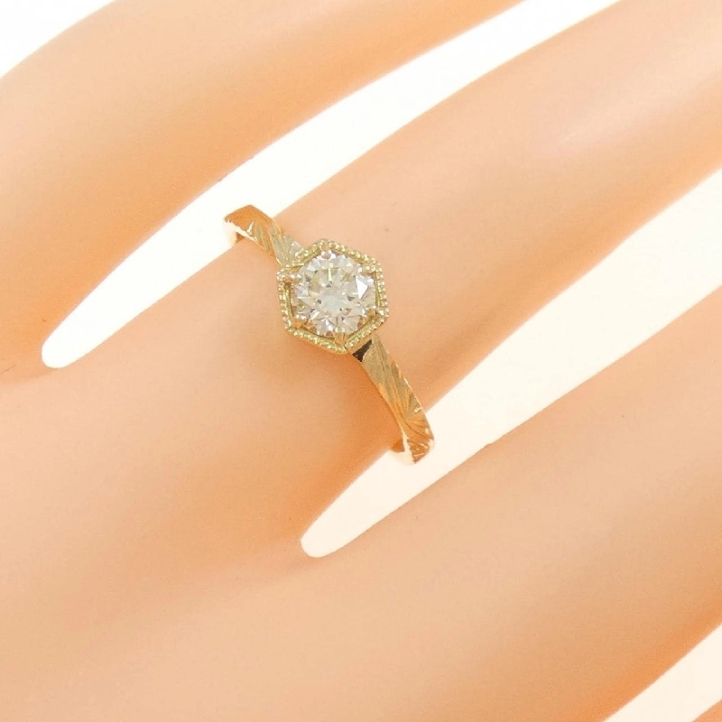 Nhẫn kim cương K18YG 0.373CT 673442