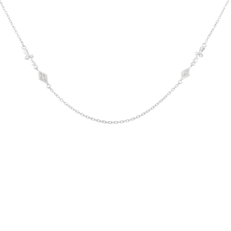 K18WG Đan Chéo × Ngôi Sao Dây Chuyền Kim Cương 0.04CT - Hàng hiệu Chính Hãng 862380