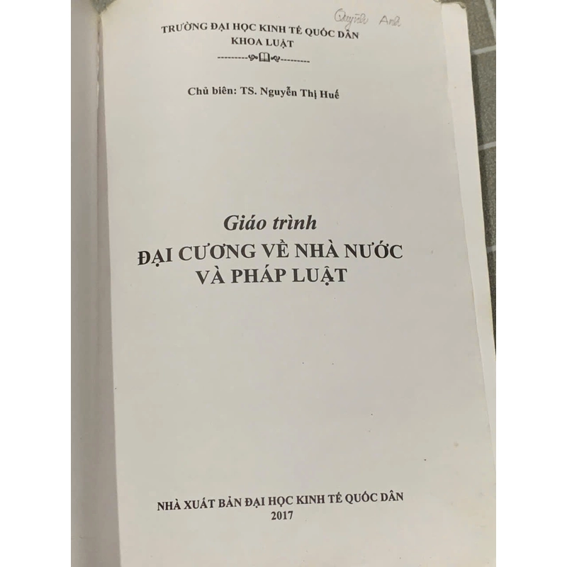 Giáo trình ĐẠI CƯƠNG VỀ NHÀ NƯỚC VÀ PHÁP LUẬT 545934