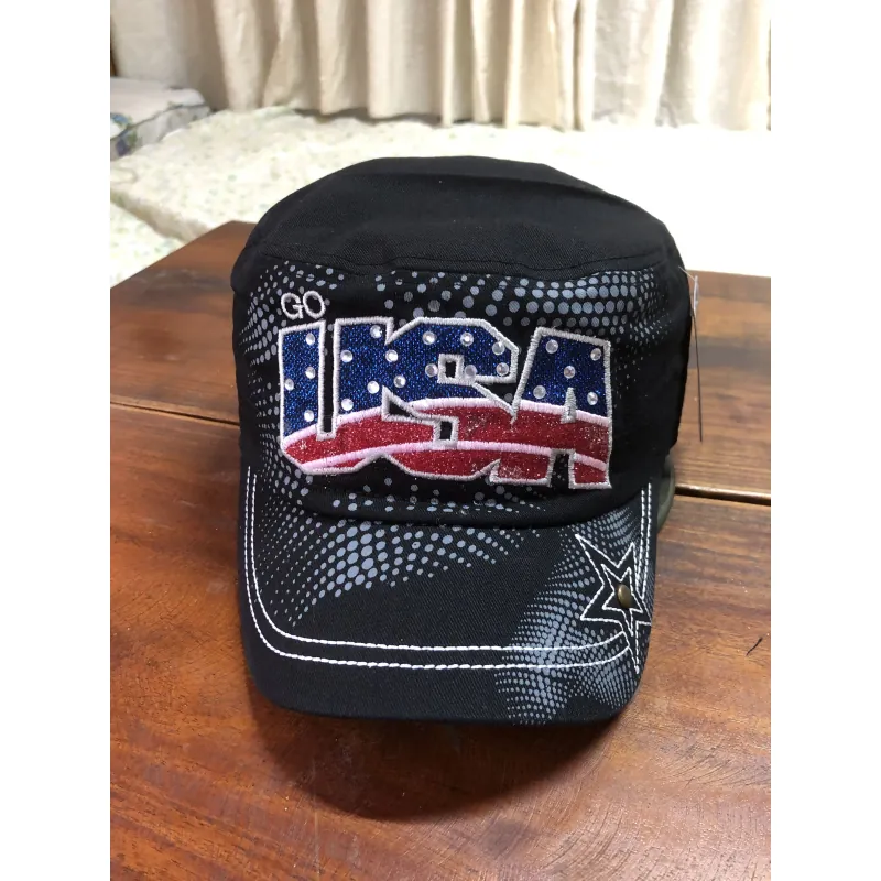 Nón kiểu chóp vuông đen hoạ tiêt thêu tay - xuất khẩu xịn - ship ngẫu nhiên. 520078