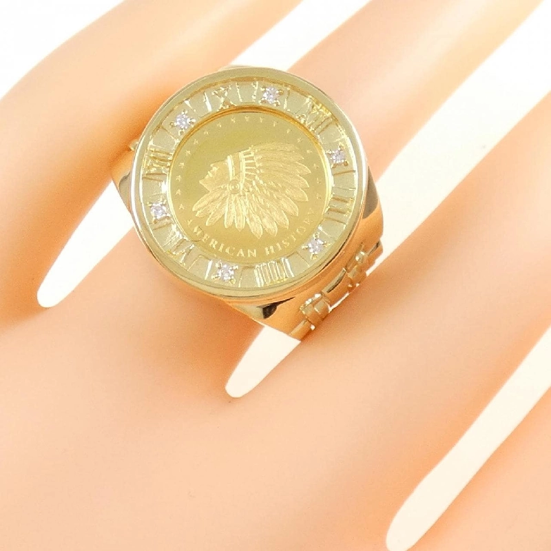 【新品】Nhẫn kim cương K18YG 0.05CT 668627