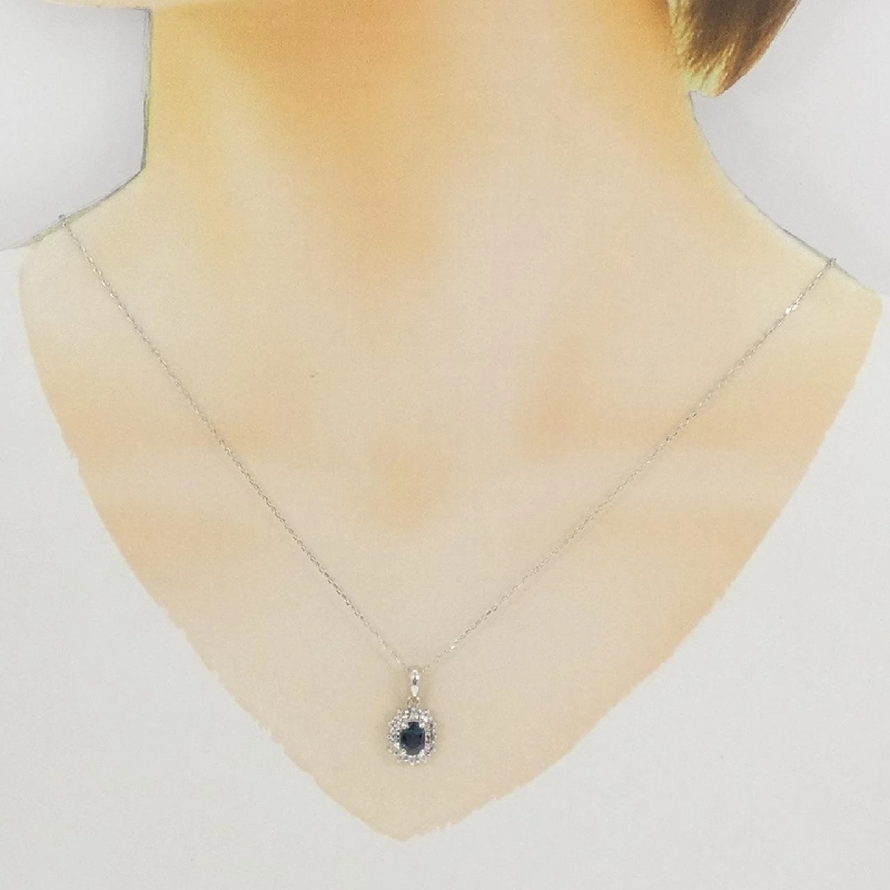 Dây chuyền Sapphire PT900/PT850 0.85CT - Hàng hiệu Chính hãng 856897