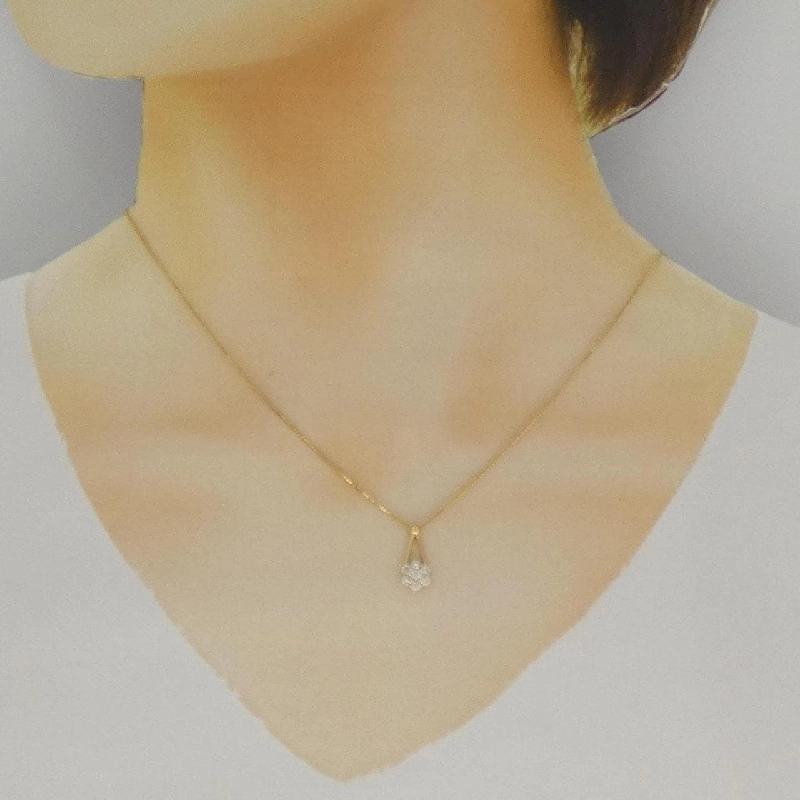Dây chuyền kim cương K18YG 0.30CT - Hàng hiệu chính hãng 858659