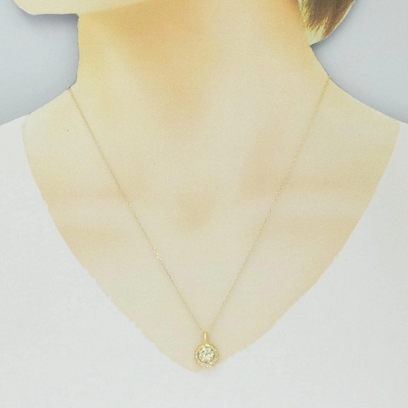 K18YG Dây chuyền kim cương 1.14CT - Hàng hiệu Chính hãng 858030