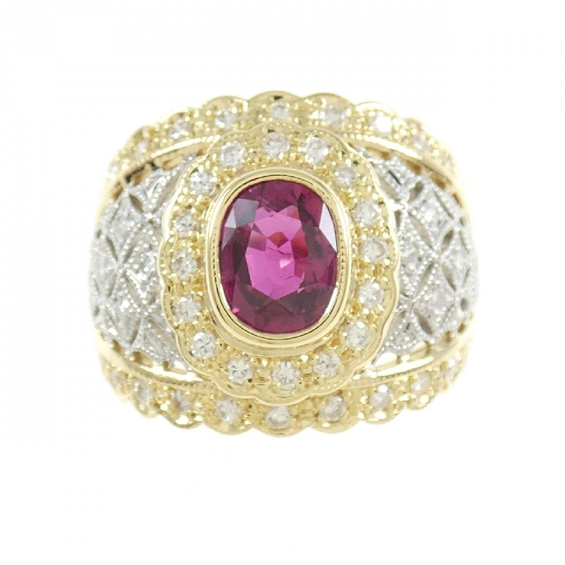 Nhẫn ruby K18YG/PT900 1.37CT 669972