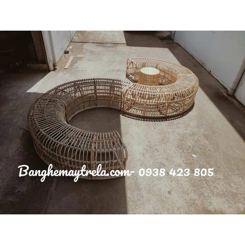 Băng ghế uốn mây tự nhiên 711691