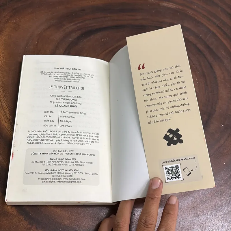 II Sách Kỹ Năng: Lý Thuyết Trò Chơi - Trần Phách Hàm - Vũ Vũ (Dịch) - 2023 1001695