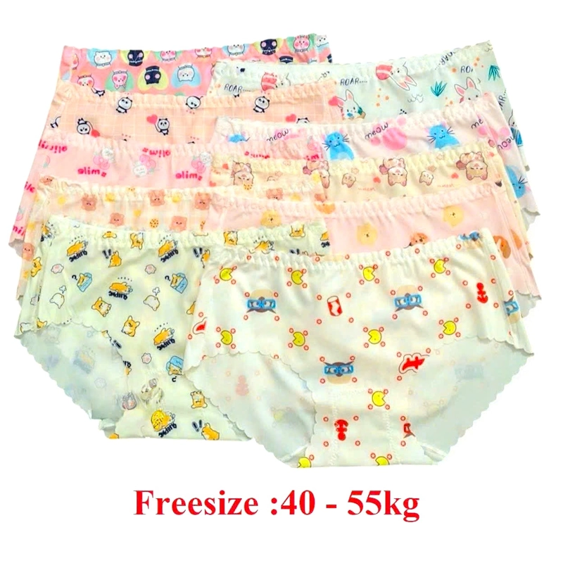 Quần lót su đúc họa tiết hoạt hình trẻ trung, freesize từ 40 - 55kg, hàng Việt Nam sx 446064