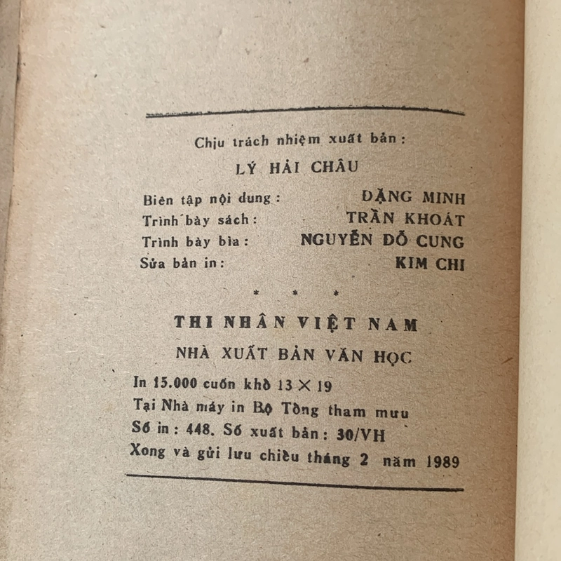 Thi nhân Việt Nam, Hoài Thanh - Hoài Chân, in năm 1988 386801