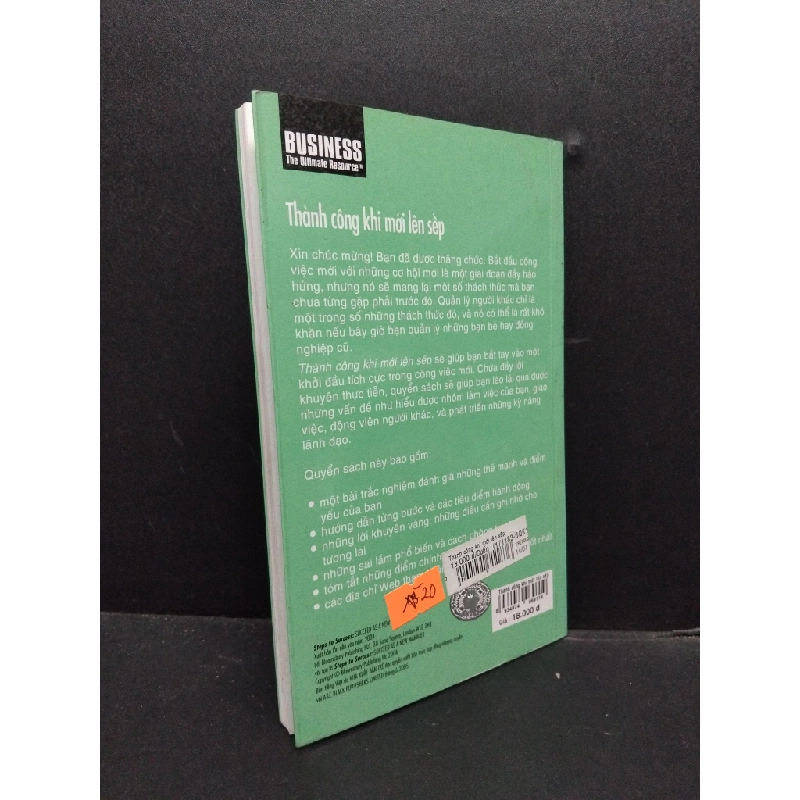 Bước đến thành công - Thành công khi mới lên làm sếp mới 90% bẩn ố nhẹ 2007 HCM2207 KỸ NĂNG 341019