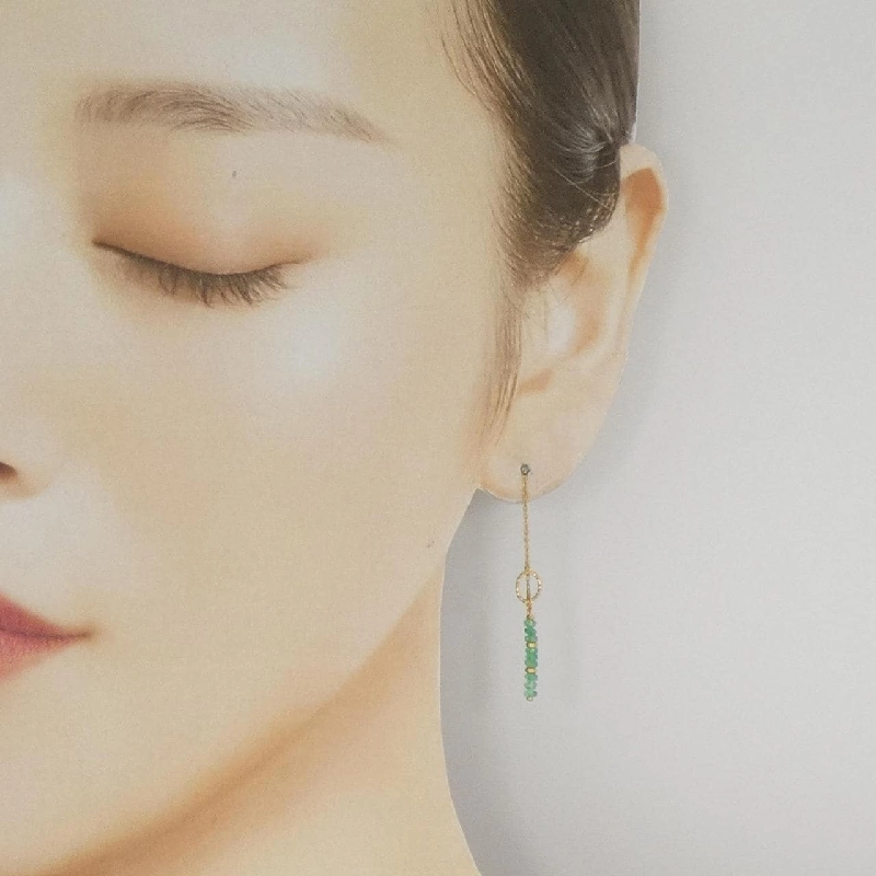 K18YG Bông tai Ngọc lục bảo 1.00CT - Hàng hiệu Chính hãng 867796