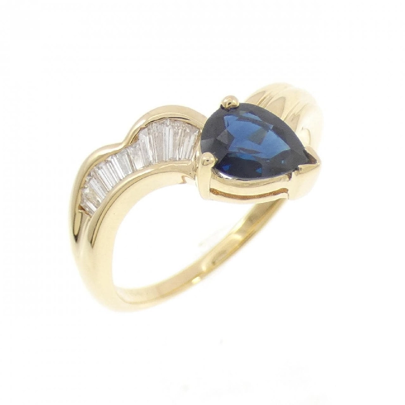 Nhẫn Sapphire K18YG 0.68CT - Hàng hiệu Chính hãng 851048