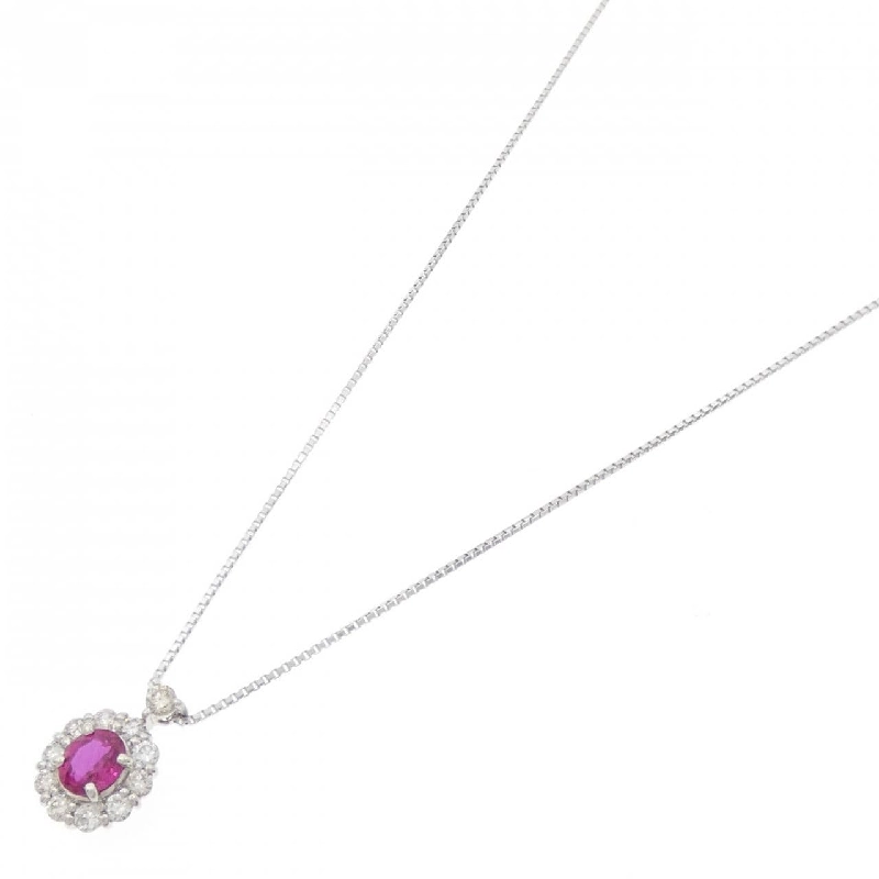 Dây chuyền ruby PT900/PT850 0.60CT - Hàng hiệu Authentic 859113