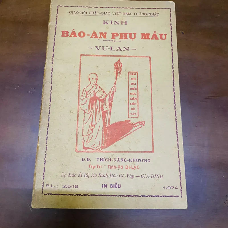 Kinh báo ân phụ mẫu vu lan (năm 1974)  719702
