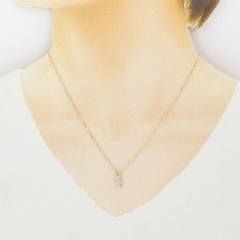K18YG Aquamarine Necklace - Hàng hiệu Authentic 857753