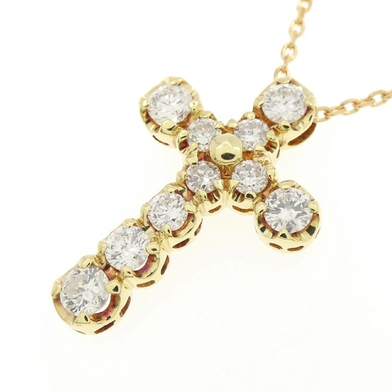 K18YG Dây chuyền kim cương chéo 0.50CT - Hàng hiệu Chính hãng 864476