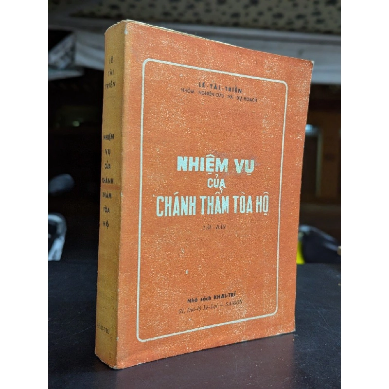 NHIỆM VỤ CỦA CHÁNH THẨM TOÀ HỘ - LÊ TÀI TRIỂN 182963