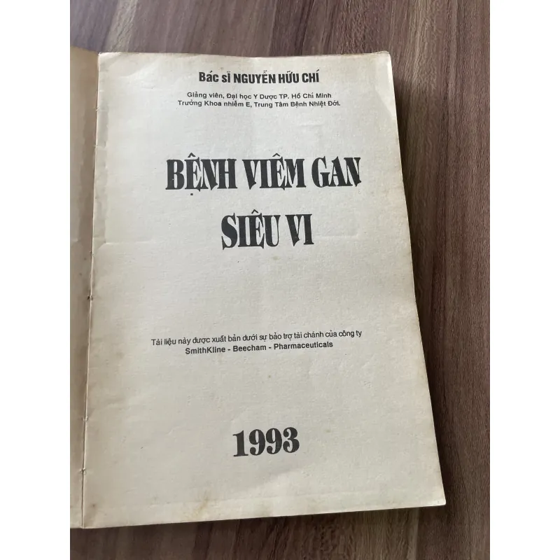Bệnh viêm gan siêu vi - Bác Sĩ NGUYỄN HỮU CHÍ- 200 trang, Xb 1993 797609