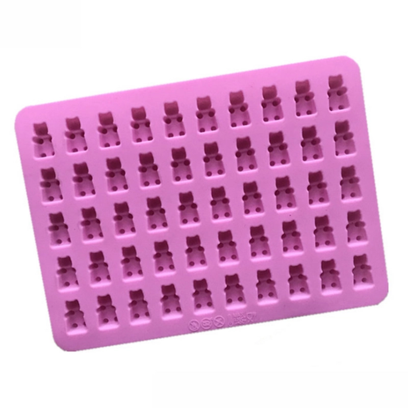 Khuôn silicon làm rau câu, kẹo dẻo chip chip, socola 50 gấu con – Mã số 1222 338667