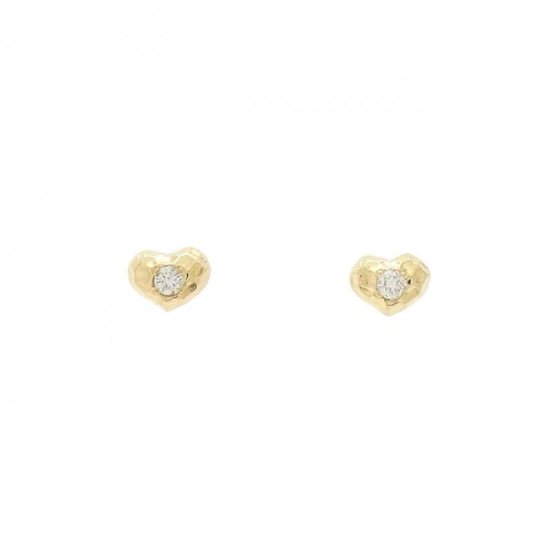 K18YG Bông tai kim cương hình trái tim - Hàng hiệu Chính hãng 862217