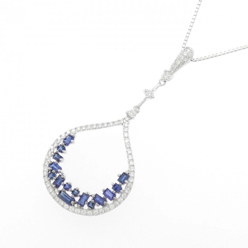 K18WG Sapphire Necklace 0.78CT - Hàng hiệu Authentic 858251