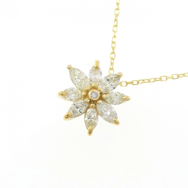 K18YG Hoa Kim Cương Dây Chuyền 0.50CT - Hàng hiệu Chính hãng 863491