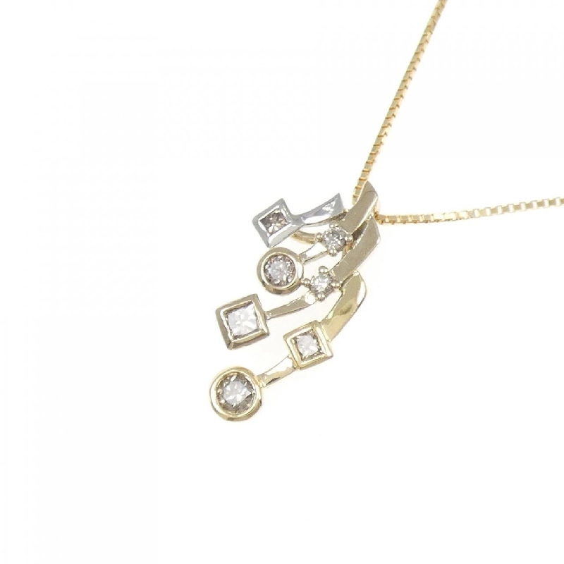 K18/PT950 Dây chuyền kim cương 0.25CT - Hàng hiệu Chính hãng 860919