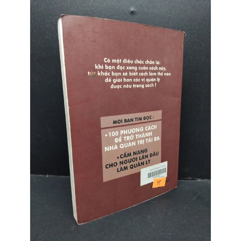 Quản lý, quản lý và chỉ quản lý mới 60% bẩn bìa, ố, tróc gáy, tróc bìa, có chữ viết 1999 HCM2410 Trương Thị Thúy Nga KỸ NĂNG 917299